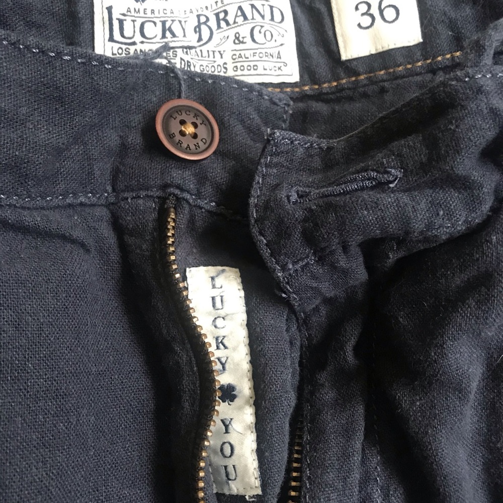 Lucky brand blue linen shorts